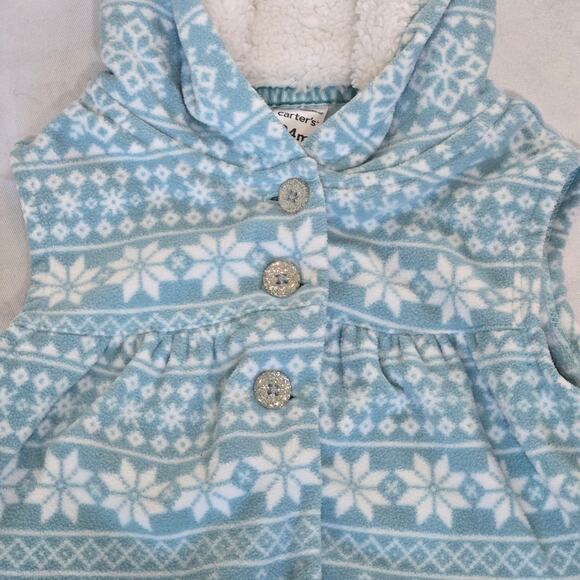 Carter's Bundle Of Two Toddler Girls Hooded Vest & Pullover. - Picture 3 of 8